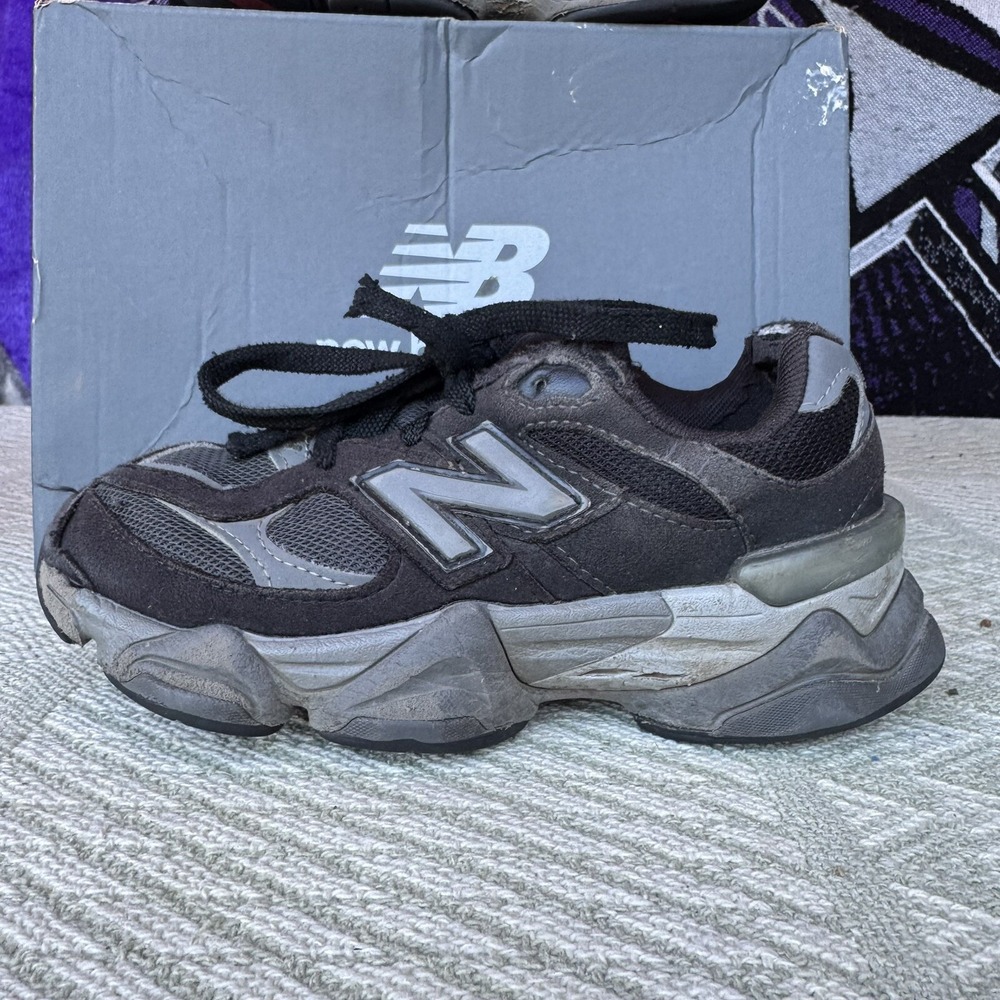 Size 1Y -‎ New Balance 9060 Black/Grey Toddler Sneakers PC9060BK - Picture 2 of 14